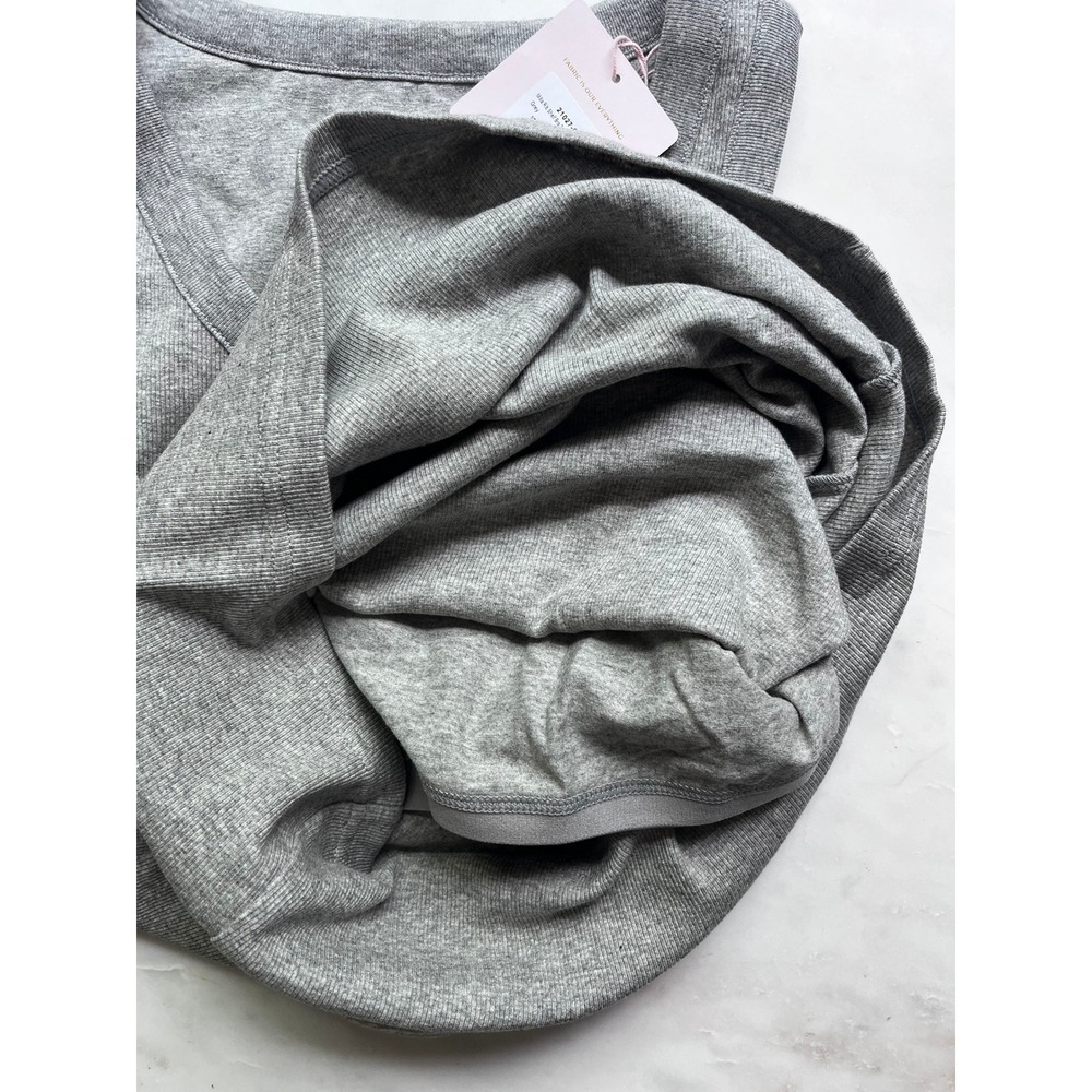 Papinelle Milla Rib Shelf Bra Tank Grey size large NWT - Picture 10 of 11